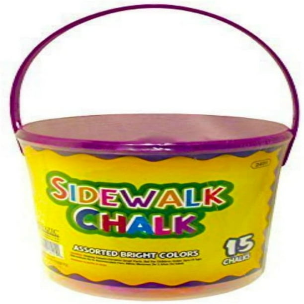 15 Assorted Bright Colored Sticks by Basic Bucket O Sidewalk Chalk 15 Assorted Bright Colored Sticks by Basic Bucket O Sidewalk Chalk